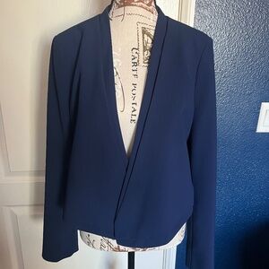 White House | Black Market Navy Cropped Blazer – Size 8